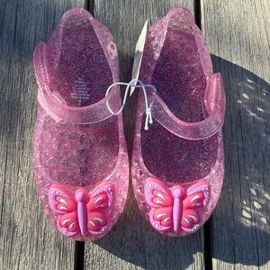 Old Navy pink butterfly sandals - size 7 NWT